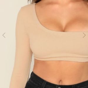 One Shoulder Rib Knit Crop Top